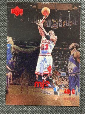 1998 Upper Deck MJx Michael Jordan MJ Timeline #128 Chicago Bulls